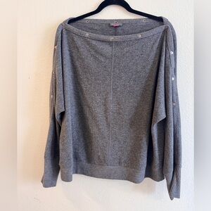 Vince Camuto Charcoal Off-Shoulder Sweater